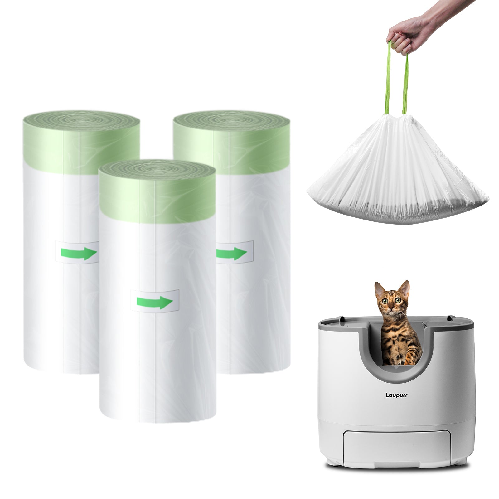 Trash Bags for Loupurr L1, 17.6lb Capacity