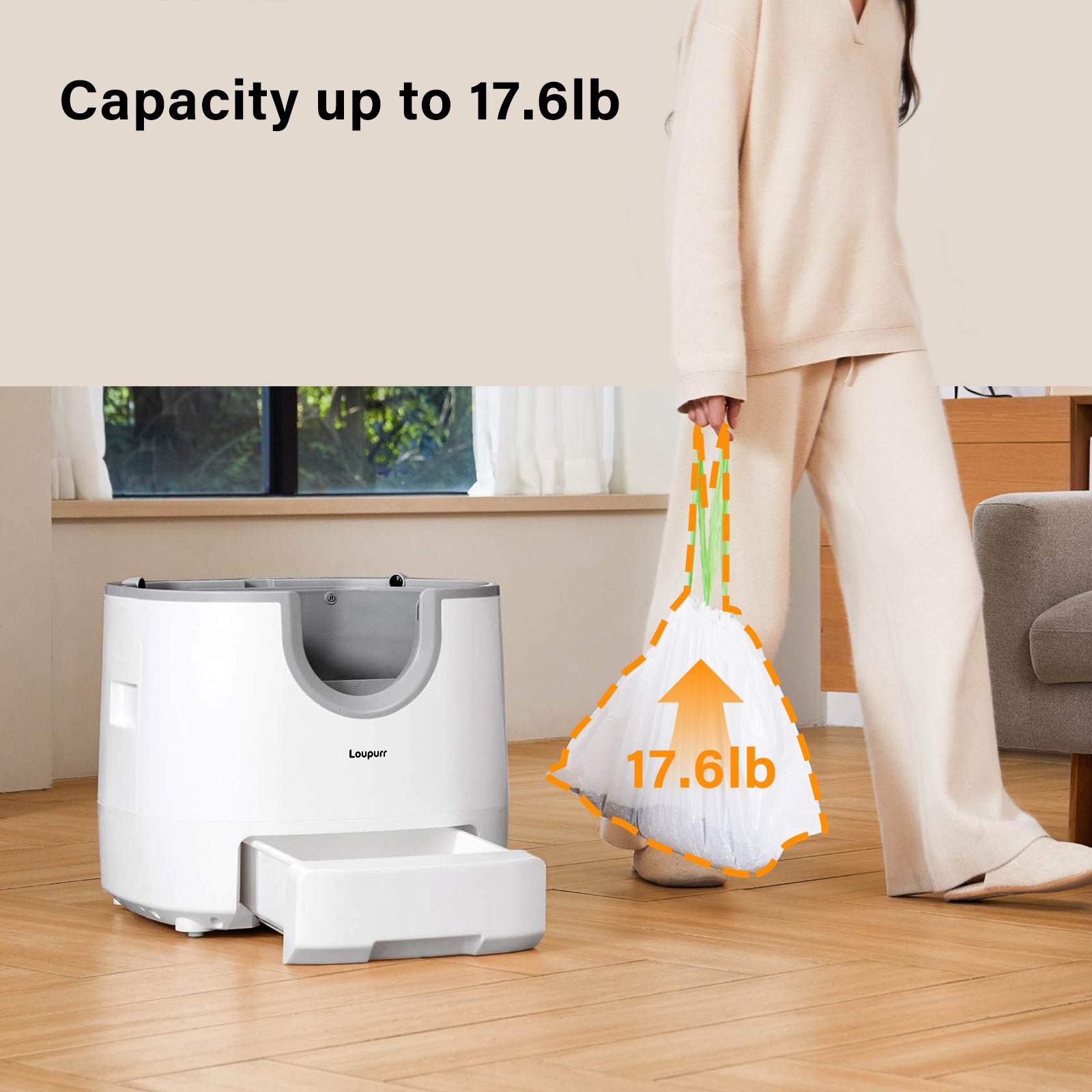 Trash Bags for Loupurr L1, 17.6lb Capacity